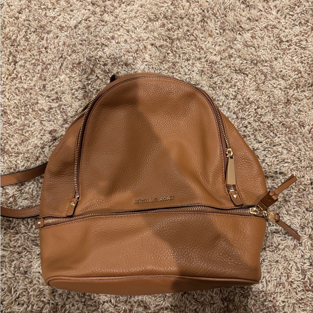 Michael Kors Brown Leather Backpack